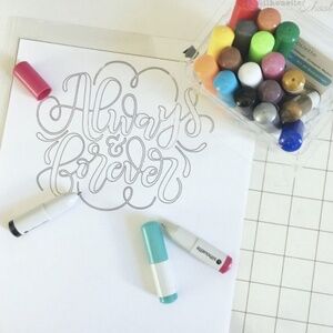 Silhouette America Sketch Pens 24 Color Set KITPEN2 NEW For Cameo Portrait Curio